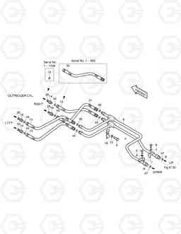 6120 FRONT OUTRIGGER PIPING(1)-WELDING TYPE SOLAR 130W-V, Doosan