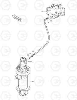 6150 FRONT OUTRIGGER PIPING(4)-WELDING TYPE SOLAR 130W-V, Doosan