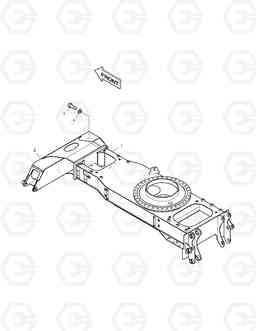 6242 CHASSIS FRAME-F/OUTRIGGER BOLTING TYPE SOLAR 130W-V, Doosan