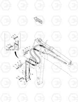 6470 ARM PIPING-ARM 2.1m(ONE WAY) SOLAR 130W-V, Doosan