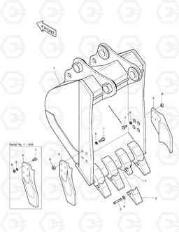 6500 BUCKET-0.35㎥ SIDE PIN TYPE SOLAR 130W-V, Doosan