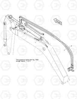 6990 LOCK VALVE PIPING-BOOM 4.6m SOLAR 130W-V, Doosan