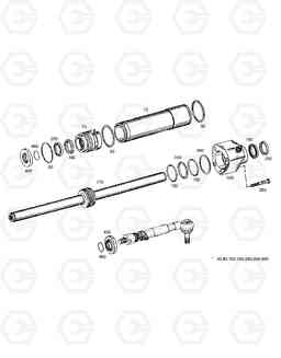 4611 STEERING CYLINDER-FRONT AXLE SOLAR 130W-V, Doosan