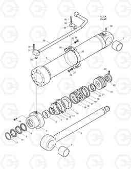 4811 BOOM CYL.(L.H)-ARTI. BOOM FOR LOCK VALVE SOLAR 130W-V, Doosan