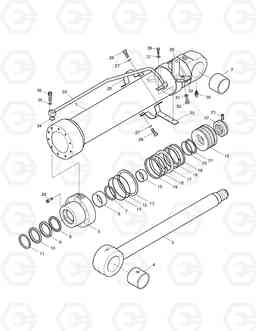 4850 BOOM CYL.(R.H)-BOOM 4.3m FOR LOCK VALVE SOLAR 130W-V, Doosan