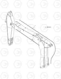 6320 ARM LAMP HARNESS-FOR GERMANY SOLAR 130W-V, Doosan