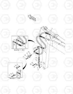 6420 ARM PIPING-ARM 2.1m(ONE WAY) SOLAR 130W-V, Doosan