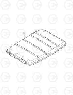 6640 ENGINE COVER-EUROPE SOLAR 130W-V, Doosan