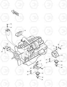 1110 ENGINE MOUNTING SOLAR 130-V, Doosan