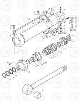 4280 BOOM CYLINDER(L.H)-E.D SOLAR 130-V, Doosan