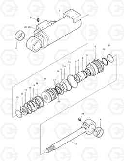 4310 DOZER CYLINDER-L.H SOLAR 130-V, Doosan