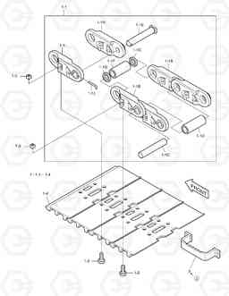 6180 TRACK SHOE ASS'Y-510G SOLAR 130-V, Doosan