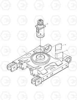 6590 TRACK FRAME(LONG CRAWLER)-DOZER SOLAR 130-V, Doosan