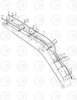 6790 BOOM PIPING-ROTATION & TILTING SOLAR 130-V, Doosan