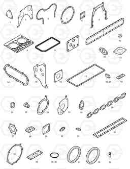 032 OVER HAUL GASKET KIT SOLAR 290LL, Doosan