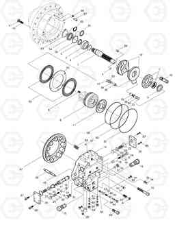 4155 TRAVEL MOTOR-DTD283V(OPT) SOLAR 290LL, Doosan