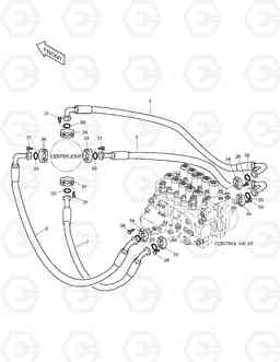 1280 MAIN PIPING(5)-TRAVEL SOLAR 220LL, Doosan