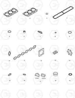 033 OVER HAUL GASKET-TOP SOLAR 330LC-V, Doosan