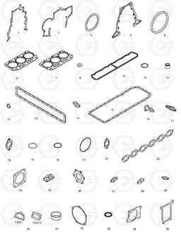 034 OVER HAUL GASKET-ALL SOLAR 330LC-V, Doosan