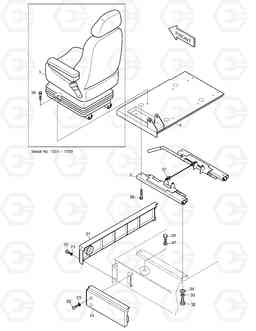 1410 SEAT & ELECTRIC BOX COVER SOLAR 330LC-V, Doosan