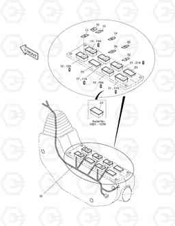 1640 ELECTRIC PARTS(2)-STAND L.H SOLAR 330LC-V, Doosan