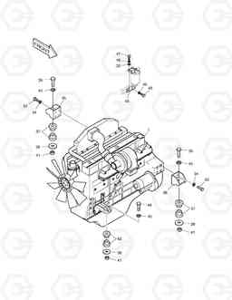 1110 ENGINE MOUNTING SOLAR 400LC-V, Doosan