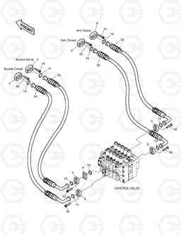 1260 MAIN PIPING(3)-ARM.BUCKET SOLAR 400LC-V, Doosan