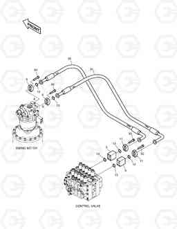 1270 MAIN PIPING(4)-SWING SOLAR 400LC-V, Doosan