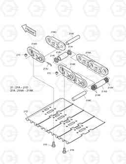 2160 TRACK SHOE ASS'Y-600G SOLAR 400LC-V, Doosan