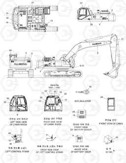 5120 NAME PLATE-KOREAN SOLAR 400LC-V, Doosan