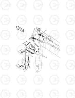 6380 ARM PIPING-ARM 4.0m(ONE & TWO WAY) SOLAR 400LC-V, Doosan