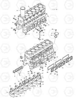 001 CYLINDER BLOCK SOLAR 200W-V, Doosan