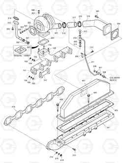 013 INTAKE & EXHAUST MANIFOLD SOLAR 200W-V, Doosan