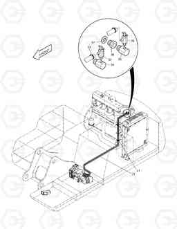 1710 HEATER PIPING SOLAR 200W-V, Doosan