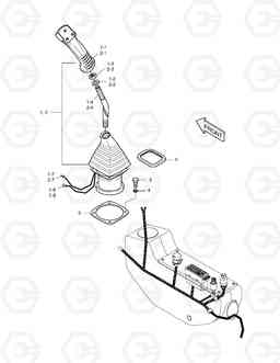 6270 REMOCON VALVE MOUNT-3 SWITCH SOLAR 200W-V, Doosan