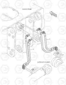 6511 OUTRIGGER PIPING-REAR SOLAR 200W-V, Doosan