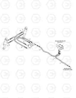 6540 BLADE & O/RIGGER PIPING-FRONT DOZER SOLAR 200W-V, Doosan