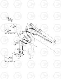 7250 ARM PIPING-ONE & TWO WAY SOLAR 200W-V, Doosan