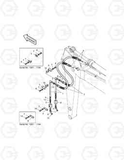 7290 ARM PIPING-ARM 2.4m(ONE & TWO WAY) SOLAR 200W-V, Doosan