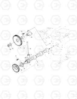 020 CAM SHAFT & IDLE GEAR SHAFT SOLAR 015      , Doosan