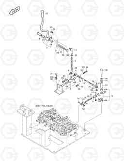 1271 CONTROL LEVER SYSTEM(3) SOLAR 55-V, Doosan