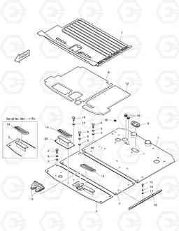 1361 FLOOR PLATE SOLAR 55-V, Doosan