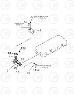 420 THERMOSTAT SOLAR 55-V, Doosan