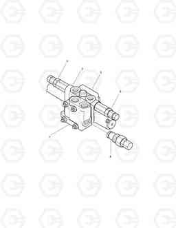 6150 CONTROL VALVE-ONE SPOOL SOLAR 55-V, Doosan