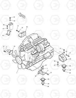 1110 ENGINE MOUNTING SOLAR 220N-V, Doosan