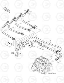 1250 MAIN PIPING(2)-BOOM SOLAR 220N-V, Doosan