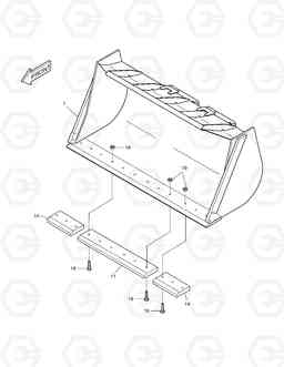 2141 BUCKET(1-1)-OPT-2.9M³ DOZER, Doosan