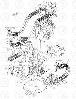 1191 CONTROL VALVE PIPING-3 SPOOL(TOSHIBA) MEGA 300-III      '0, Doosan