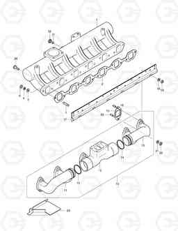 024 INTAKE,EXHAUST MANIFOLD MEGA 250-III, Doosan