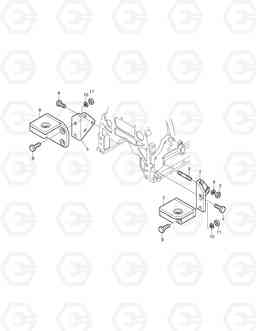 030 ENGINE MOUNTING MEGA 250-III, Doosan